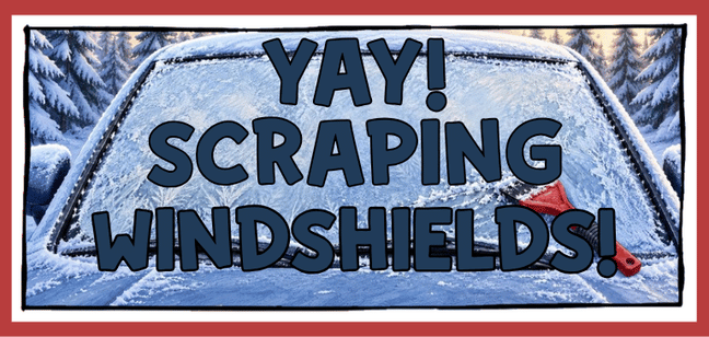 scraping windshields sticker design