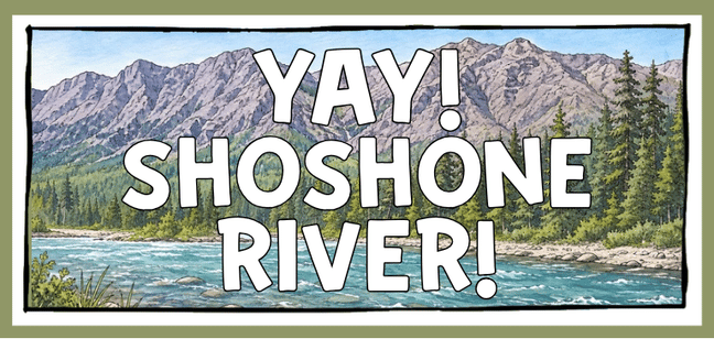 Shoshone river 2 sticker design